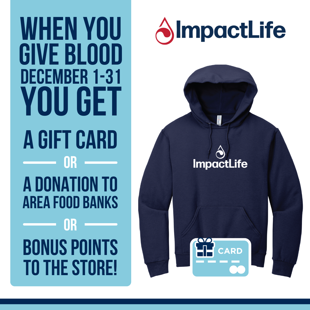 Donor Promotion: e-gift card, bonus points or donate to Good Giving Partner