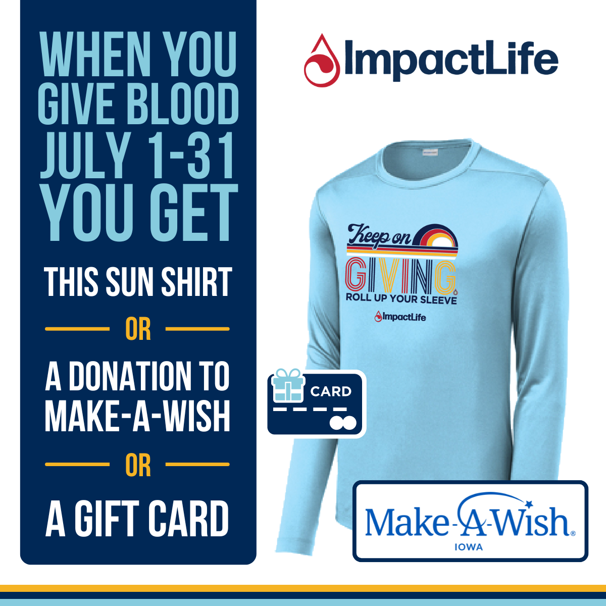 Donor Promotion: e-gift card, bonus points or donate to Good Giving Partner